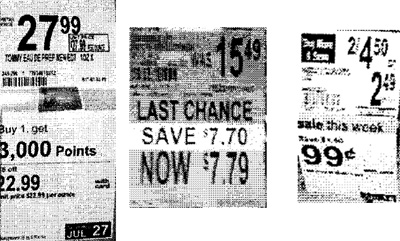 shelf price tags
