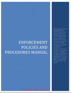 CFPB Enforcement Policies and Procedures Manual